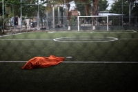 20260710. Tuxtla. Una persona fallece mientras jugaba una cascarita en las canchas de fútbol en la Xamaipak.