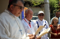 #Religión / El encuentro de Obispos de la Frontera México-Guatemala encuentra a los prelados de San Cristóbal de las Casas, Tuxtla Gutiérrez, San Marcos y del Peten en el lugar donde fallecieran 56 migrantes en un accidente de tránsito en el año 2021