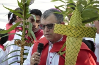 20260329. Tuxtla. José Francisco González-González. Arzobispo en Chiapas durante la Celebración del Domingo de Ramos.