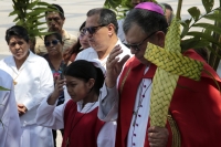 20260329. Tuxtla. José Francisco González-González. Arzobispo en Chiapas durante la Celebración del Domingo de Ramos.