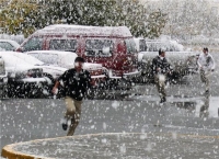 Está nevando ahorita en Juárez, lleva 7 horas seguidas, fotos de Josué Serna. Fotos baja resolución.