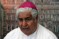 Tuxtla Gutiérrez, 6 de diciembre. Rogelio Cabrera, en la conferencia dominical de la arquidiócesis de esta ciudad habla sobre la situación de los derechos humano sen el estado de Chiapas y dado que el día 10 de diciembre se contempla como el aniversario d
