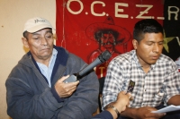 San Cristóbal de Las Casas, Chiapas, México, 15 de dic. de 2009. Desplazados internos OCEZ-región Carranza, desde la plaza De la resistencia (antes Catedral) en esta Ciudad.   Lic. José Tanus Piñasoria,  Subsecretario de Relaciones Políticas.  Con la fina