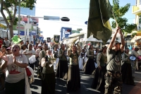 A diferencia de las manifestaciones de Fe protestantes de otras ocasiones, en esta ocasión la reunión evangélica de este domingo estuvo caracterizada por un fuerte motivo militar donde los símbolos de guerra en uniformes y en las banderas estuvieron prese