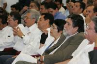 Javier Álvarez Bravo, Secretario de Educación durante su comparecencia durante la glosa de gobierno ante el Congreso del Estado, donde asisten la mayoría de los personajes que intervienen en la educación en Chiapas.