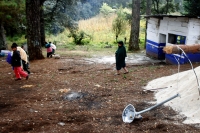 San Cristóbal de las Casas, 5 de diciembre. Daños materiales en la Casa de las Mujeres AC en la comunidad Sacualpa Ecatepec son el resultado del conflicto entre los pobladores de este lugar, de los cuales un grupo tradicional saqueó el lugar robando cemen